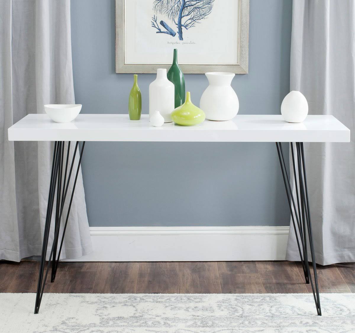 Safavieh Wolcott Black Retro Mid Century Lacquer Console