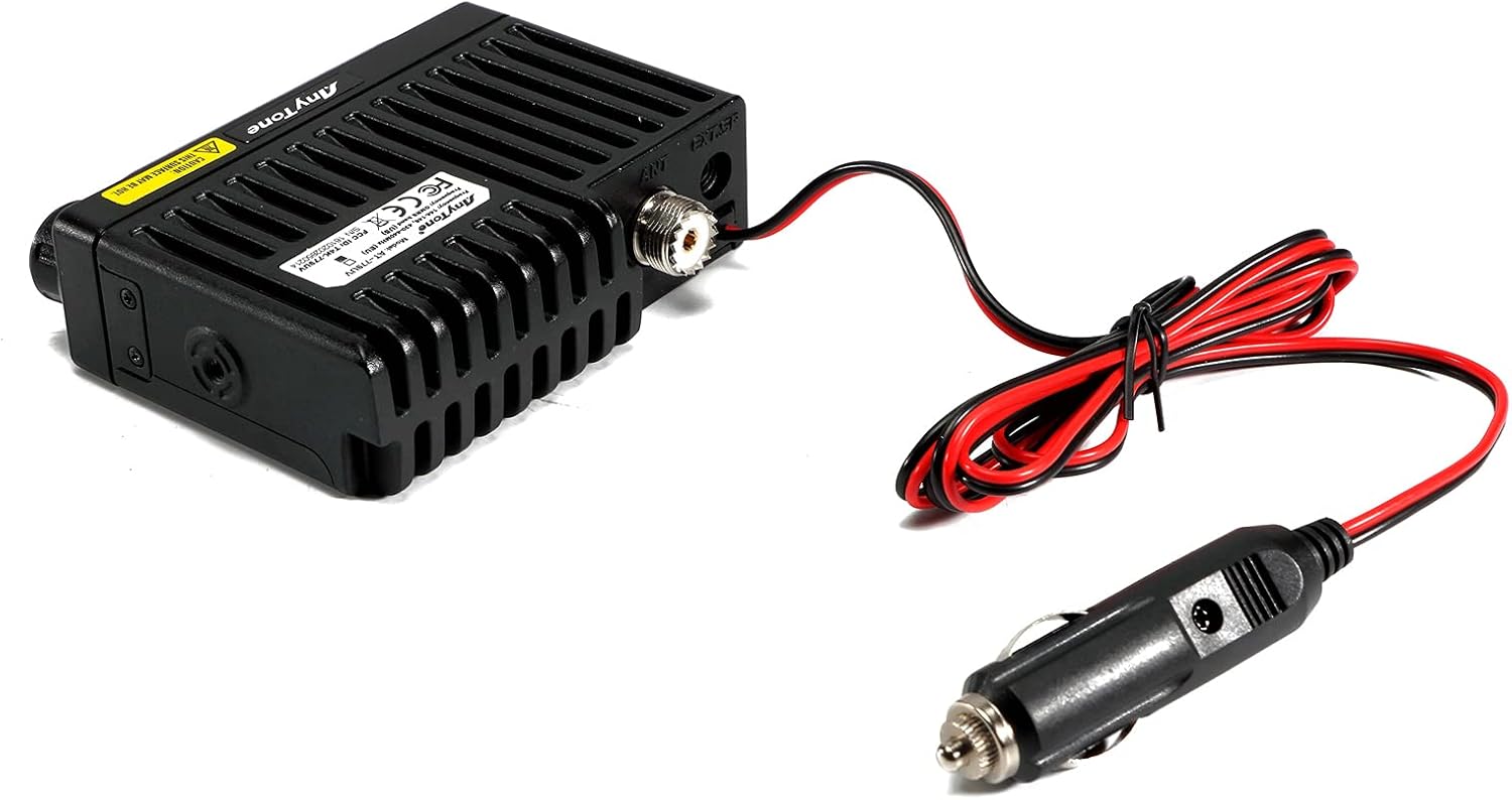 AnyTone Mobile Amateur Transceiver AT-779UV 20-Watt Dual Band VHF/UHF 144-148MHz/420-450MHz Mobile Radio Long Range Mini Scanning Receiver w/Free