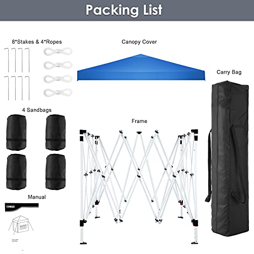 COBIZI Canopy 10x20 Pop Up Canopy Tent with 6 Sidewalls Party Tents for Parties Weddings Backyard Waterproof Canopy Outdoor Commercial Canopy Event