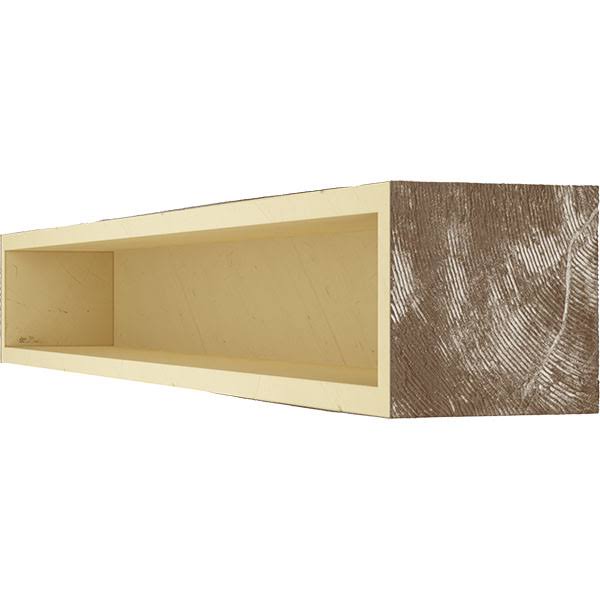Ekena Millwork MANURS04X04X36VM 4x22H x 4x22D x 36x22W Rough Sawn Faux Wood Fireplace Mantel, Vintage Mahogany