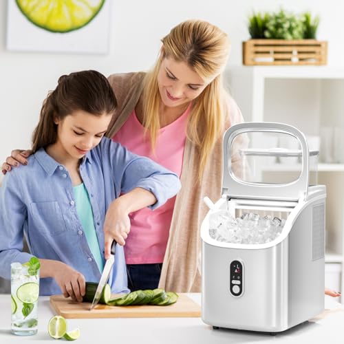 Ice Cube Maker Antarctic Star Countertop Ice Machine, 2 Ways to Add Water, 30Lbs/24H, 16Pcs/13Mins, Self-Cleaning, Ice Scoop&Ice Basket
