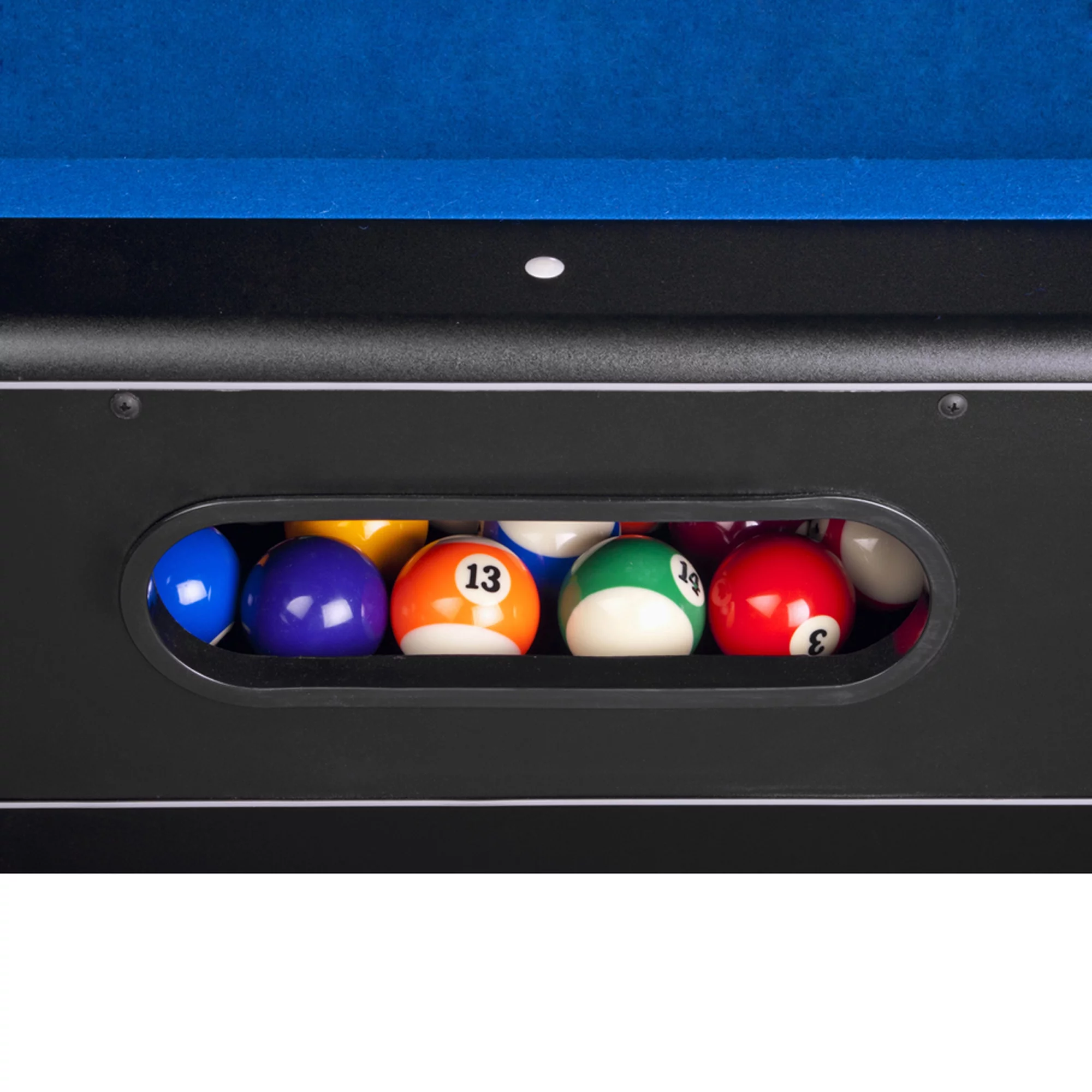 Hathaway Hustler 7-Foot Pool Table with Blue Felt, Internal Ball Return System, Easy Assembly, Pool Cues and Chalk - Curated Treasures Market