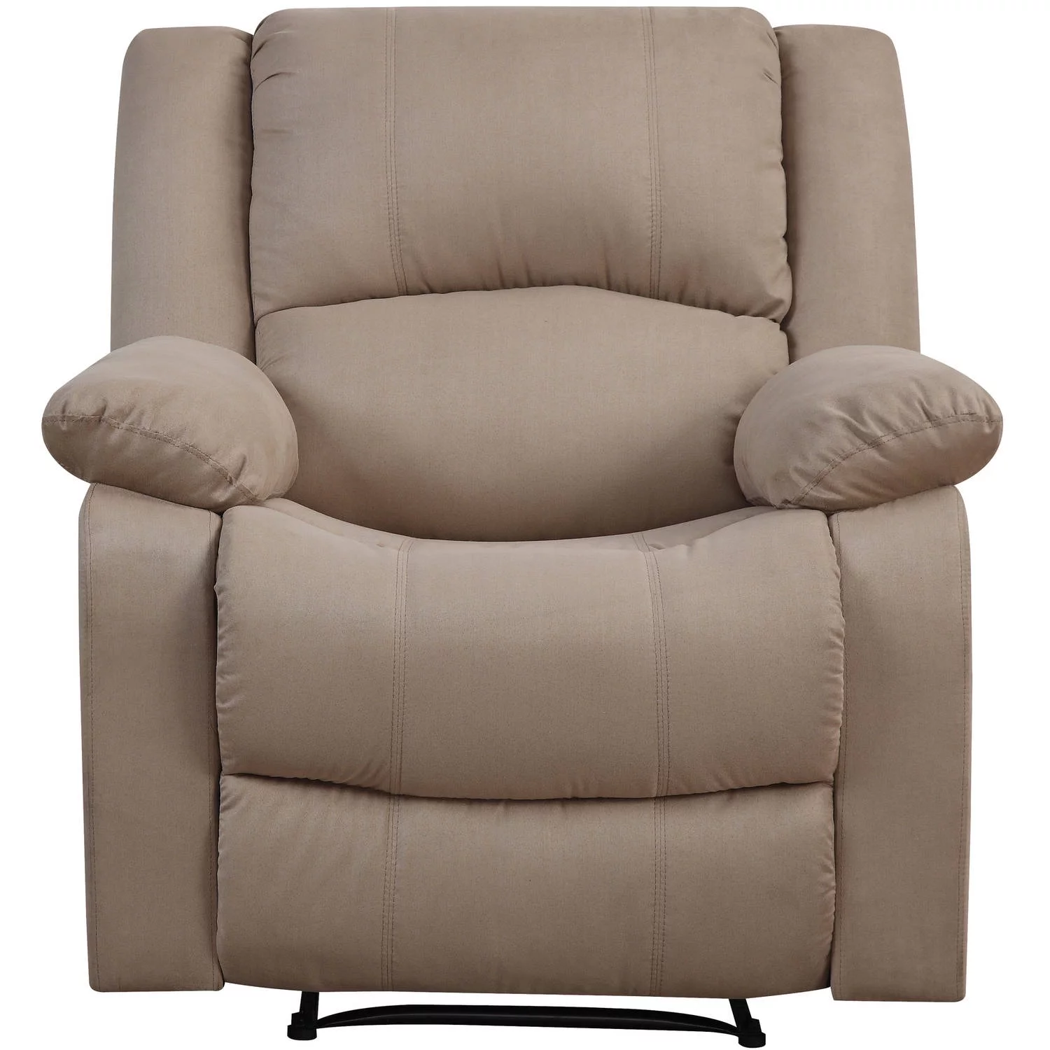 Relax-a-Lounger Warren Standard Push Back Recliner, Beige Microfiber