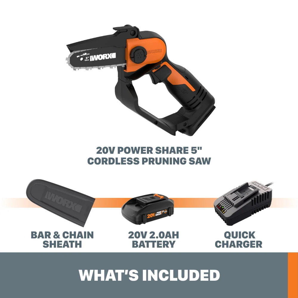 Worx WG324 20V Power Share 5 Cordless Pruning Saw