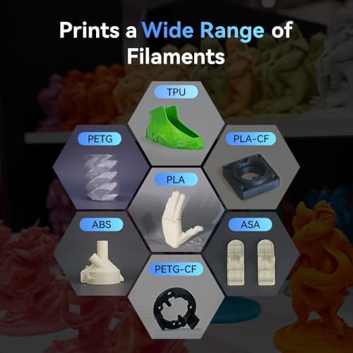 FLASHFORGE Adventurer 5M 3D Printer with Fully Auto Leveling System, Max 600mm/s High-Speed, 280℃ Quick-Detach Nozzle