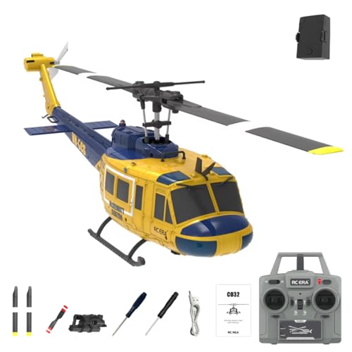 RC ERA C032 UH-1 Huey RC Helicopter with 3D Inverted Flight & 6-Axis Gyro Stabilization
