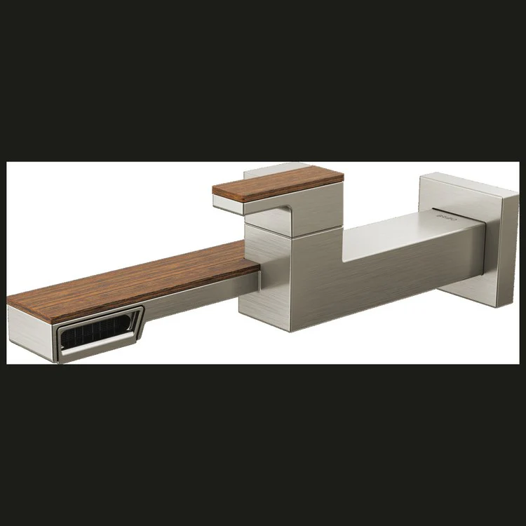 Lavatory Faucet Frank Lloyd Wright Wall Mount 1 Lever ADA WaterSense Brilliance Luxe Nickel 1.2 Gallons per Minute