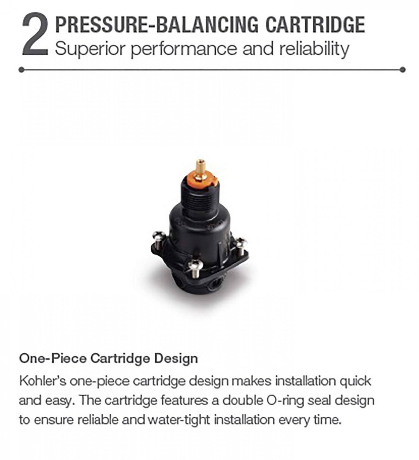 Kohler K-8304-K-NA Rite-Temp Pressure-Balancing Valve and Cartridge Kit