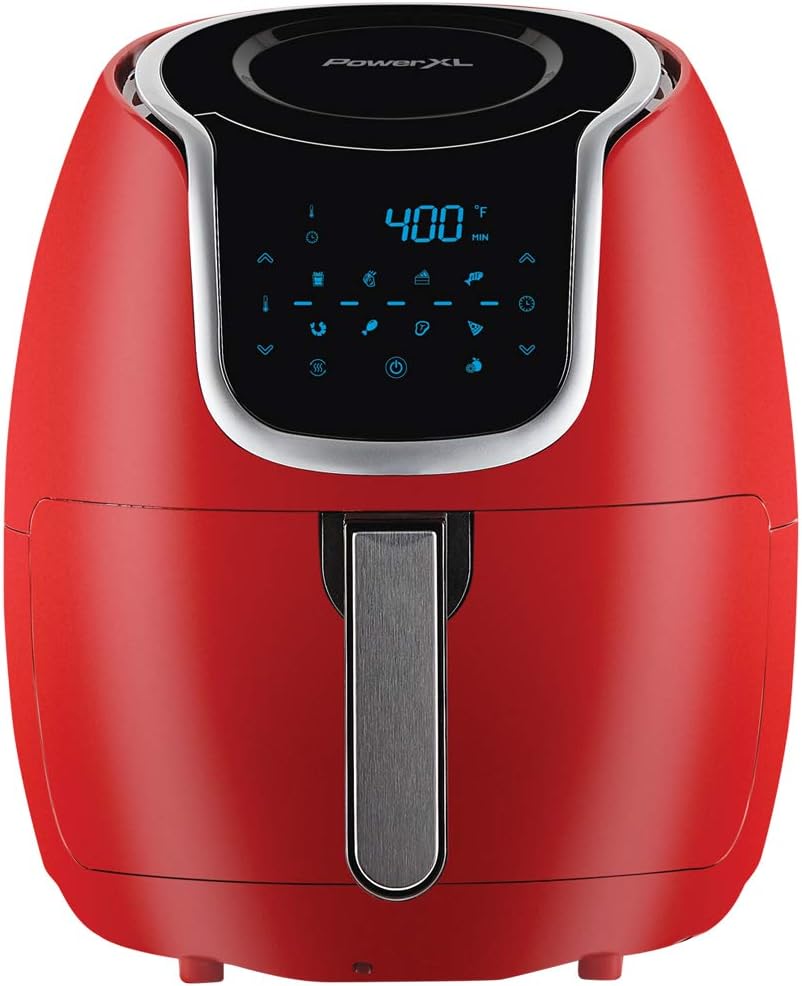 PowerXL Air Fryer Vortex - Multi Cooker with Roast, Bake, Food Dehydrator, Reheat Non Stick Coated Basket, Cookbook (7 QT, Black) Pack of 2