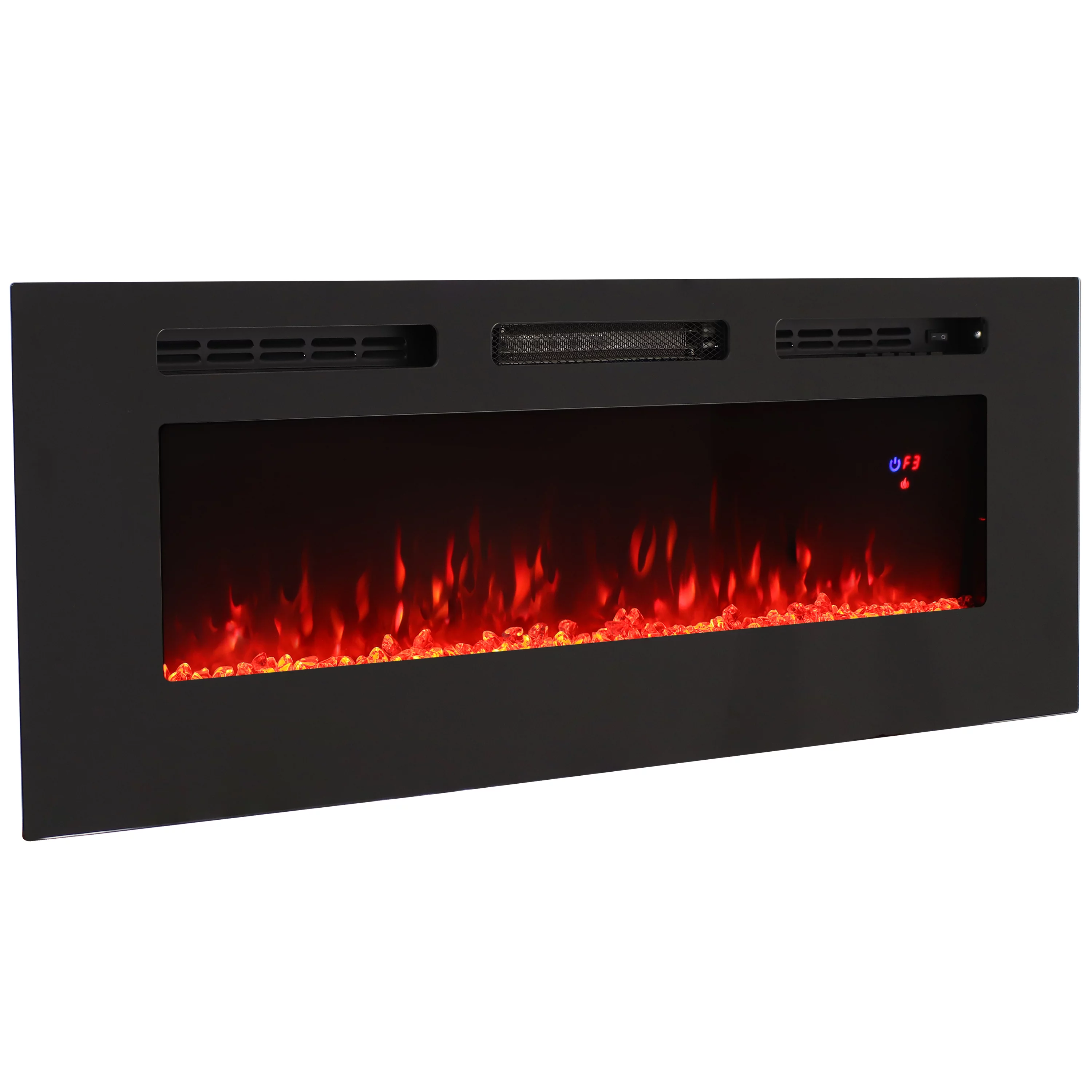 Sunnydaze Sophisticated Hearth Indoor Electric Fireplace - 50" - Black