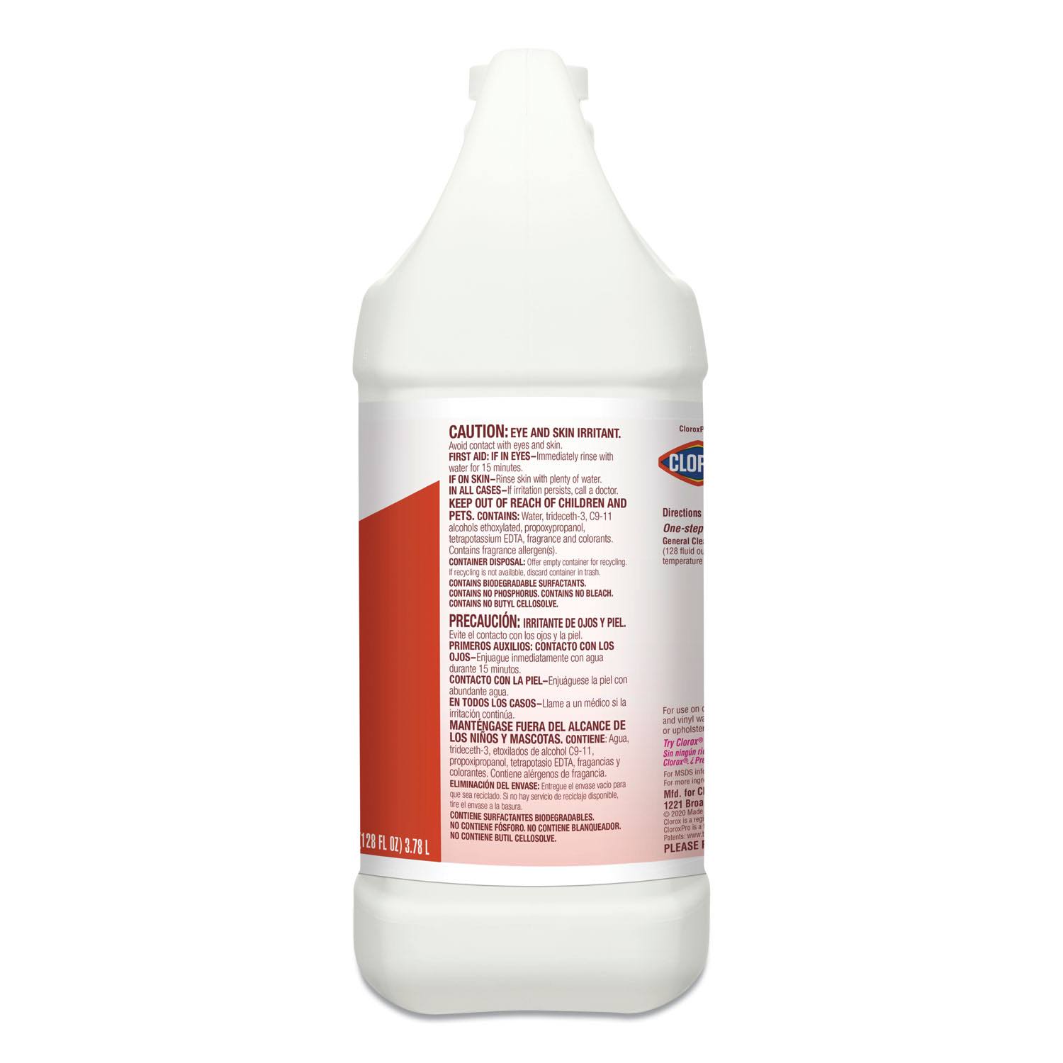 Clorox Professional Floor Cleaner u0026 Degreaser, 1gal Bottle