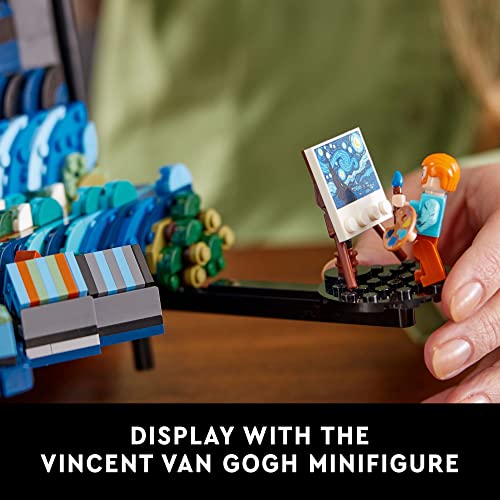 LEGO Ideas Vincent Van Gogh The Starry Night - 3D Puzzle Building Set for Adults, Ages 18+ - Beautifully Detailed Home Wall Art Decor