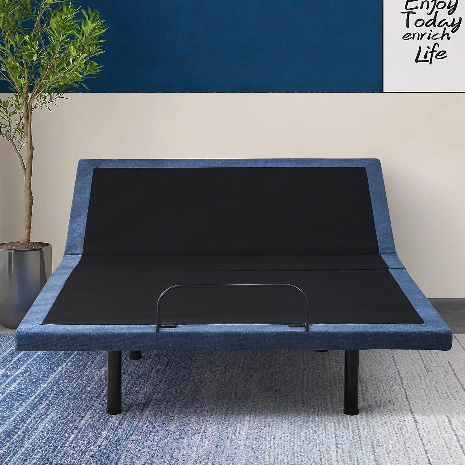 Hcore Adjustable Bed Base,Bed Frame with Head and Foot Incline,Anti-Snore,Zero Gravity, Quiet Motor,Under Bed Lighting,Wireless Remote Control