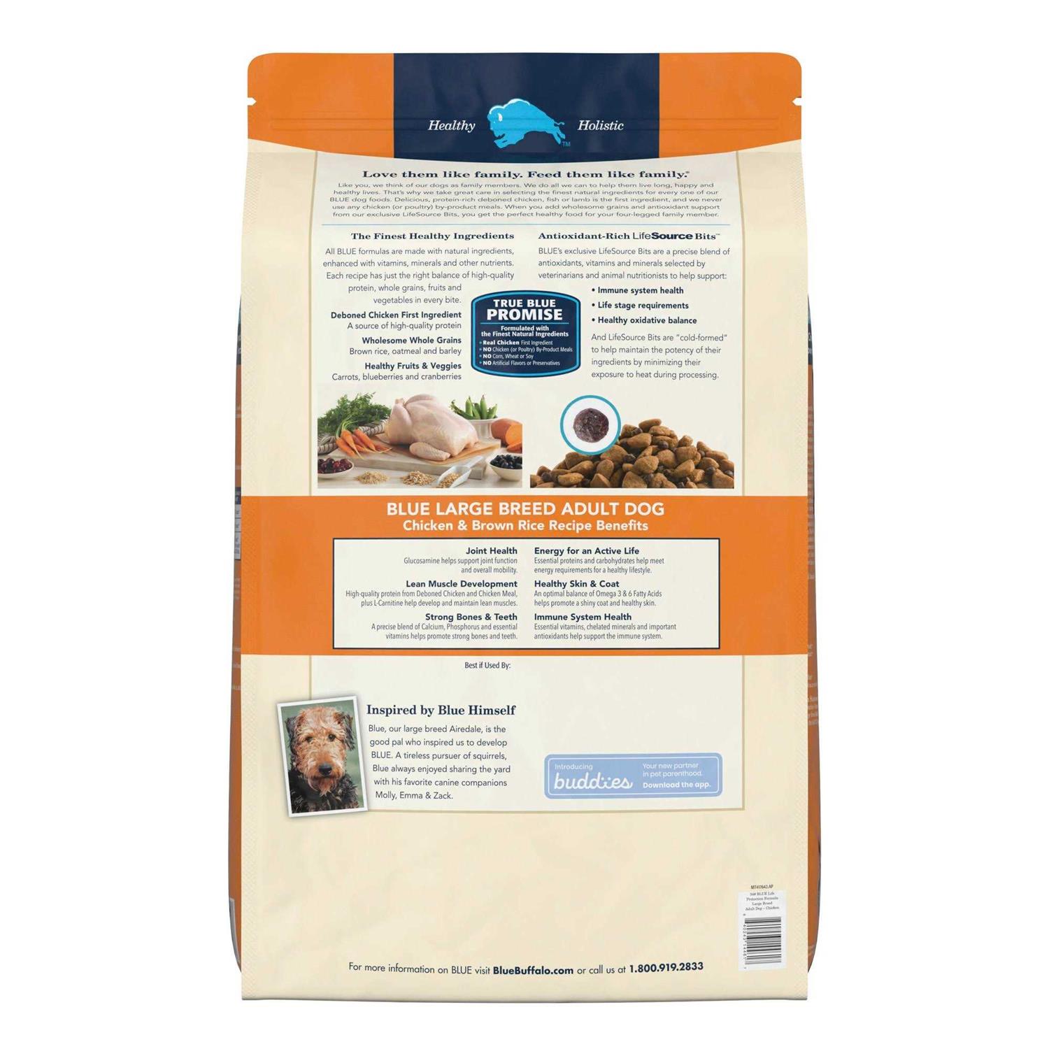 Blue Buffalo Life Protection Formula Natural Adult Large Breed Chicken and Brown Rice Dry Dog Food - Pet Supplies online store