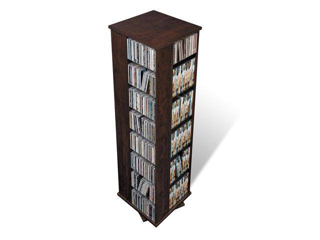 Prepac Large Four-Sided Spinning Tower Storage Cabinet, Espresso
