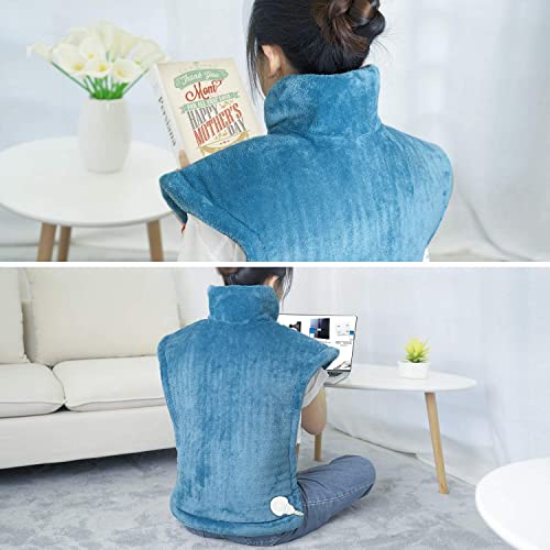RENPHO Heating Pad for Back Pain Relief, FSA HSA Eligible, Birthday Gifts for Women Men Mom Dad, Electric Weighted Heat Pad for Neck and Shoulders