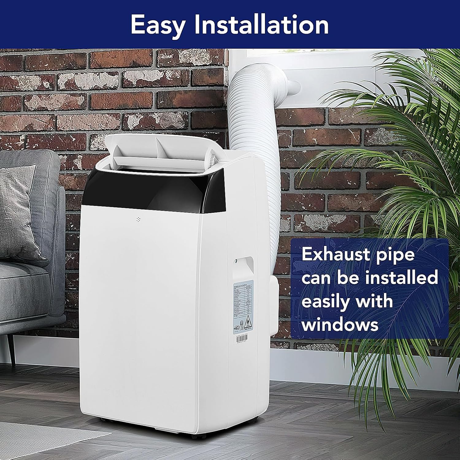 14,000 BTU Portable Air Conditioner, Powerful Cooling up to 750 Sq.Ft, 3-in-1 AC Unit with Dehumidifier & Fan Mode Efficient Energy Saving