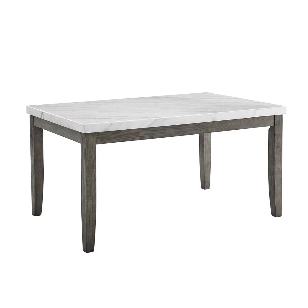 Steve Silver Emily White Marble Top Dining Table