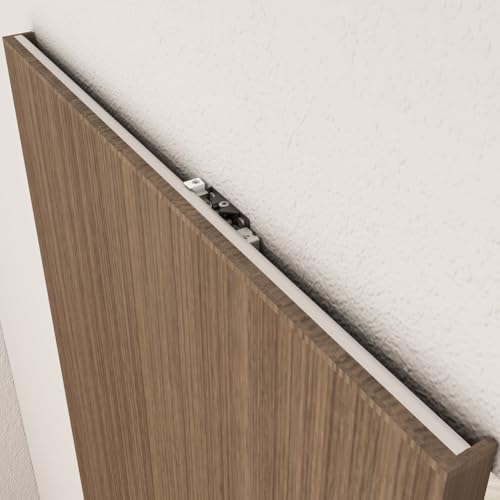 Ghost Concealed Soft Close Sliding Barn Door Track Floating Back Hidden Sliding Door Rail Set (100cm(3.3ft) kit)