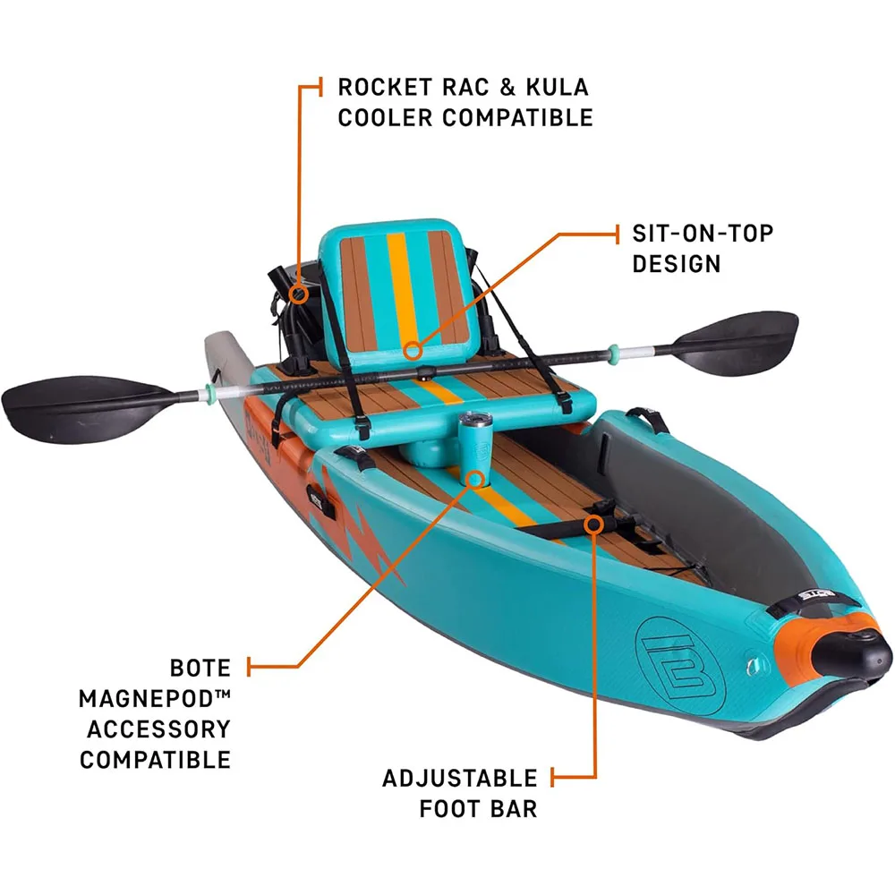 BOTE Deus Aero Inflatable Kayak Compatible with MagnePod for Adults and Kids, Including Travel Bag