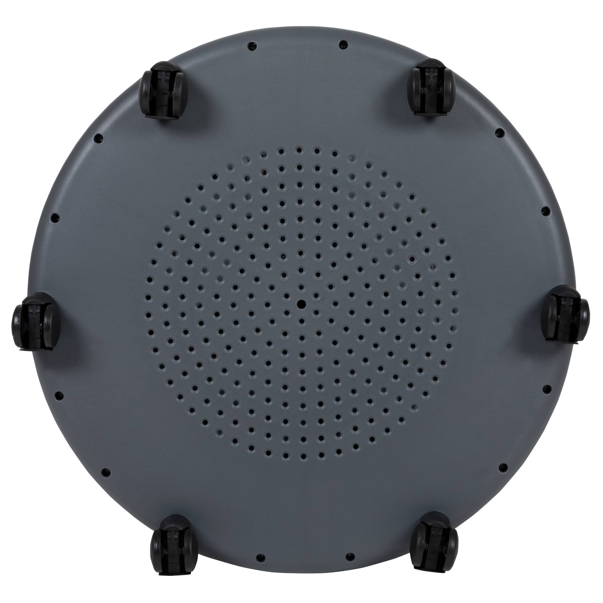 Flash Furniture Dark Gray Mobile Desk Chair with 360 Degree Tablet Rotation and Under Seat Storage Cubby