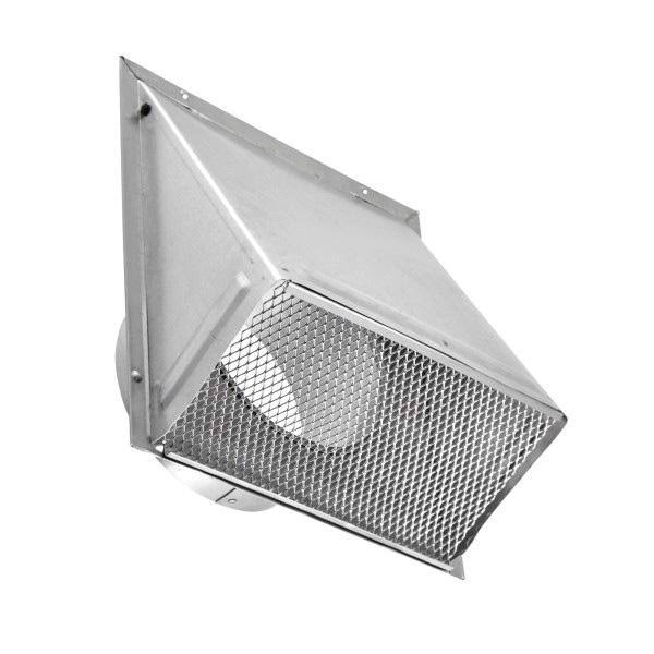 Lambro 346S Damper Spring Controlled 6 in. Aluminum Wall Cap - Screen
