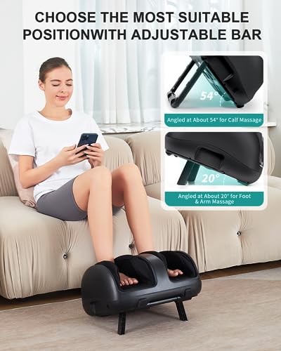 Nekteck Foot Shiatsu Massager for Circulation and Pain Relief, Smart Electric Massage Machine with Heat, Deep Kneading, Vibration
