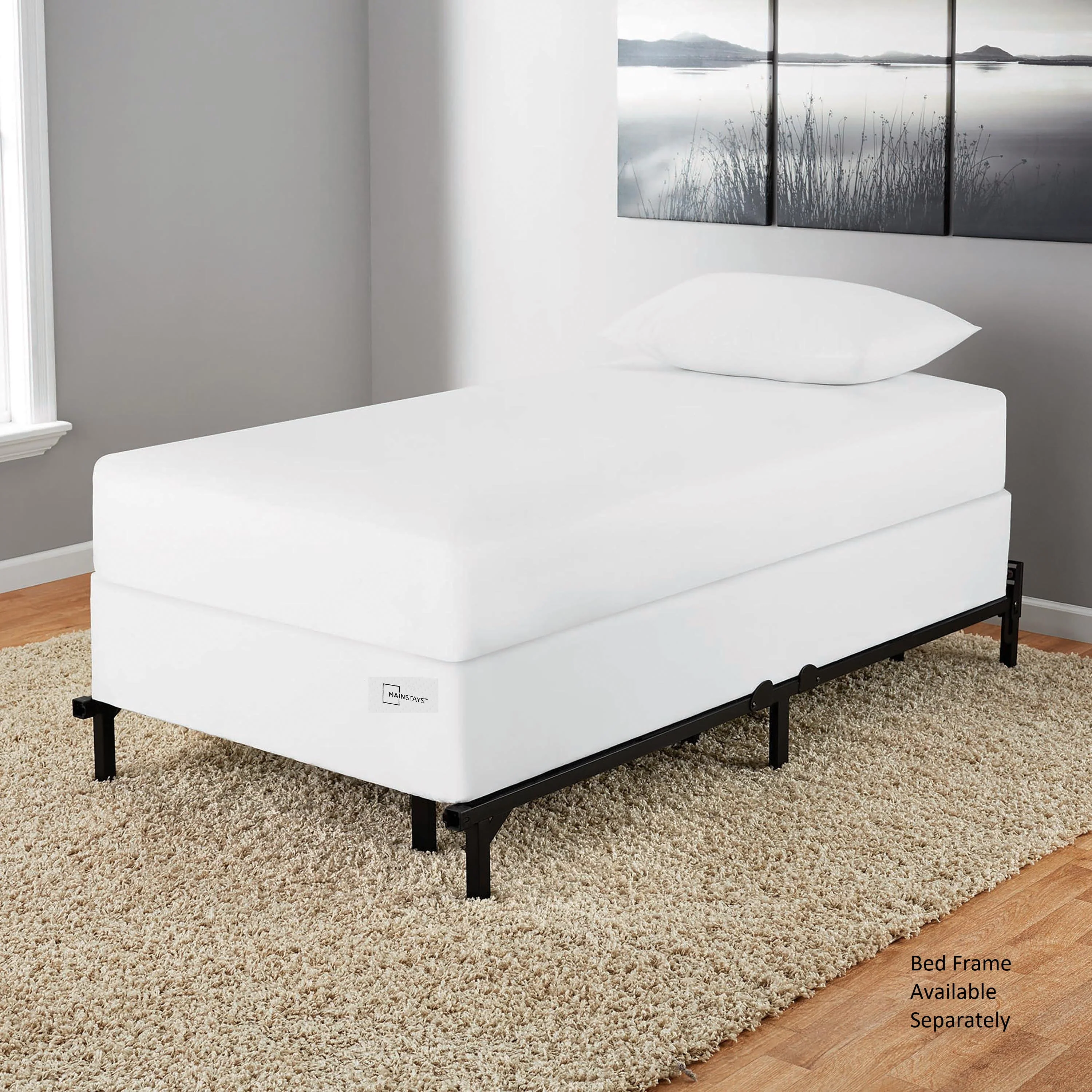 Mainstays 9 Queen High Profile Easy Assembly Smart Metal Box Spring