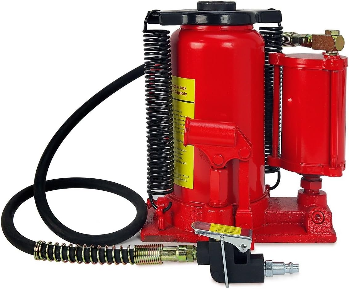 Stark 20 Ton Low Profile Air Bottle Air-Operated Hydraulic Bottle Jack Lift Manual Jack Air Jack with Handle