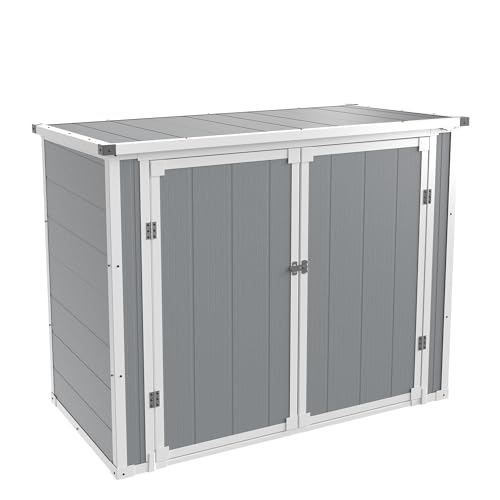 UDPATIO Storage Resin Shed Outdoor 41 Cu.Ft Weatherproof Tool Storage Sheds with Floor Thickened, Gas Spring