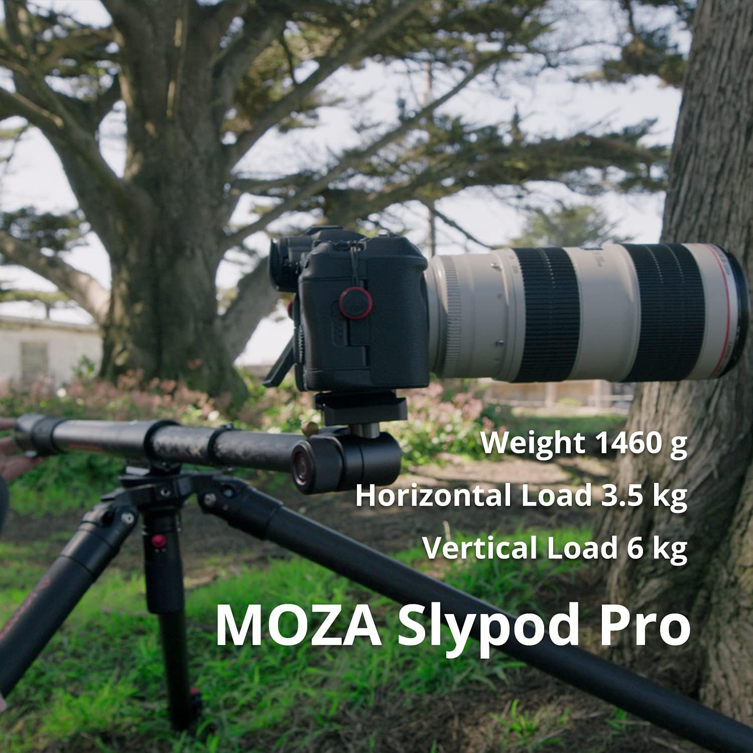 MOZA Slypod Pro Slider Motorized Monopod Camera Sliders Made of Light-Weight Carbon Fiber Vertical Payload 13Lb Extend Out 520mm 5.5H Running Time