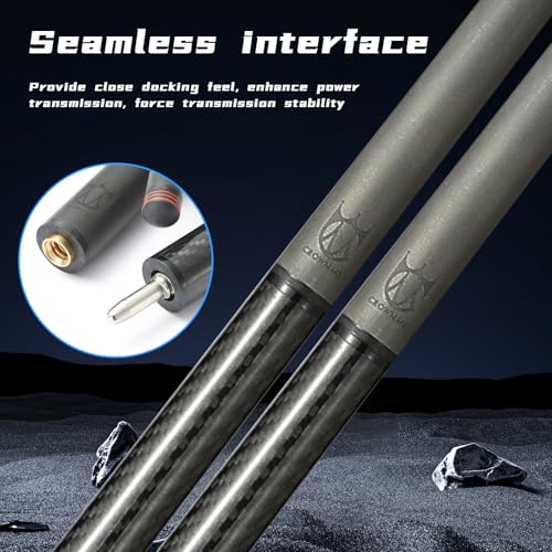 CROWN ME Carbon Fiber Break Pool Cue Stick 20OZ Weight, 13mm Tip Break Carbon Fiber cue, 58" Cue Stick
