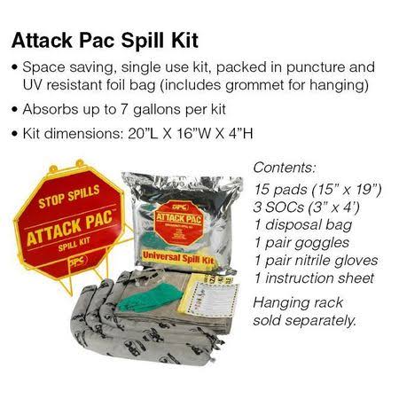 Brady SPC Absorbents SKA-ATK-GRNG Spill Kit, Universal