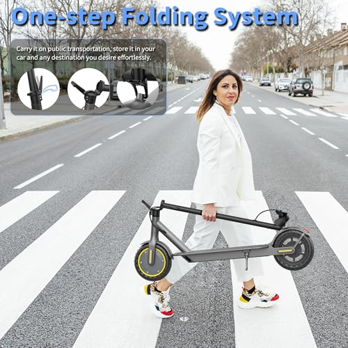 Electric Scooter, Folding E Scooter for Adults with Seat, 350W Motor, 8.5" Tire, 19MPH