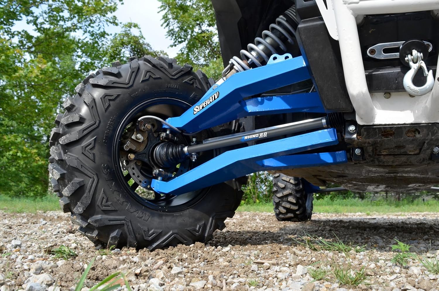 SuperATV Heavy Duty Rhino 2.0 Axle for Can-Am Commander/Commander Max 800/1000 | Stock Length CV Axle- FRONT LEFT | 2X Stronger Than Stock!