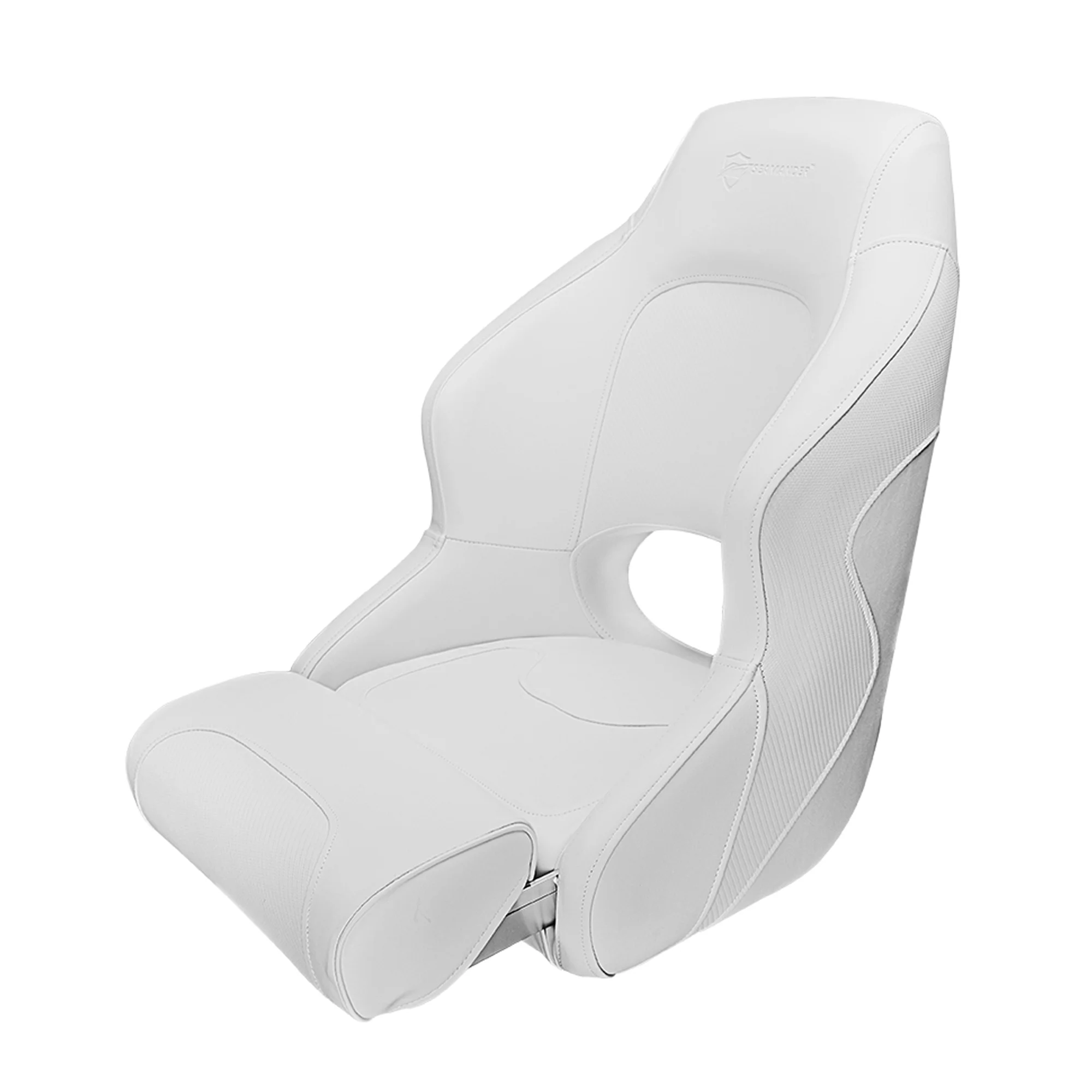 Seamander S1043 series Pontoon Furniture Bucket Seat, Captain Seat, Colors Solid White