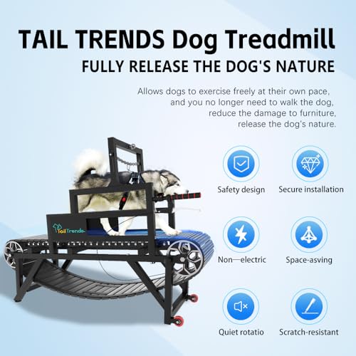 Dog Treadmill: Multi-Functional with Brake & Resistance Adjustment, Suitable for Large & Medium Dogs, Supports Up to 300 lbs