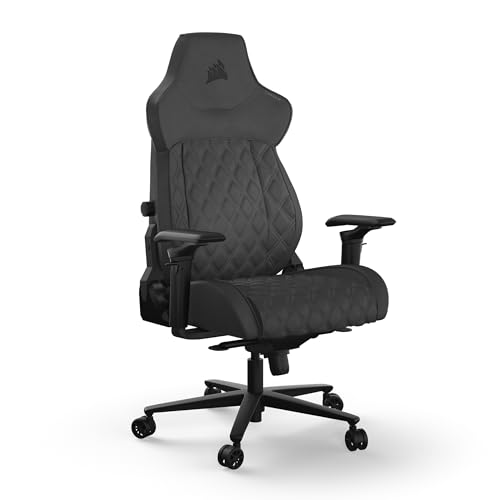 Corsair TC500 Luxe Gaming Chair – Premium Breathable Fabric – Wide Seat – Five-Way Adjustable Armrests – Adjustable Built-in Lumbar Support – 90-160