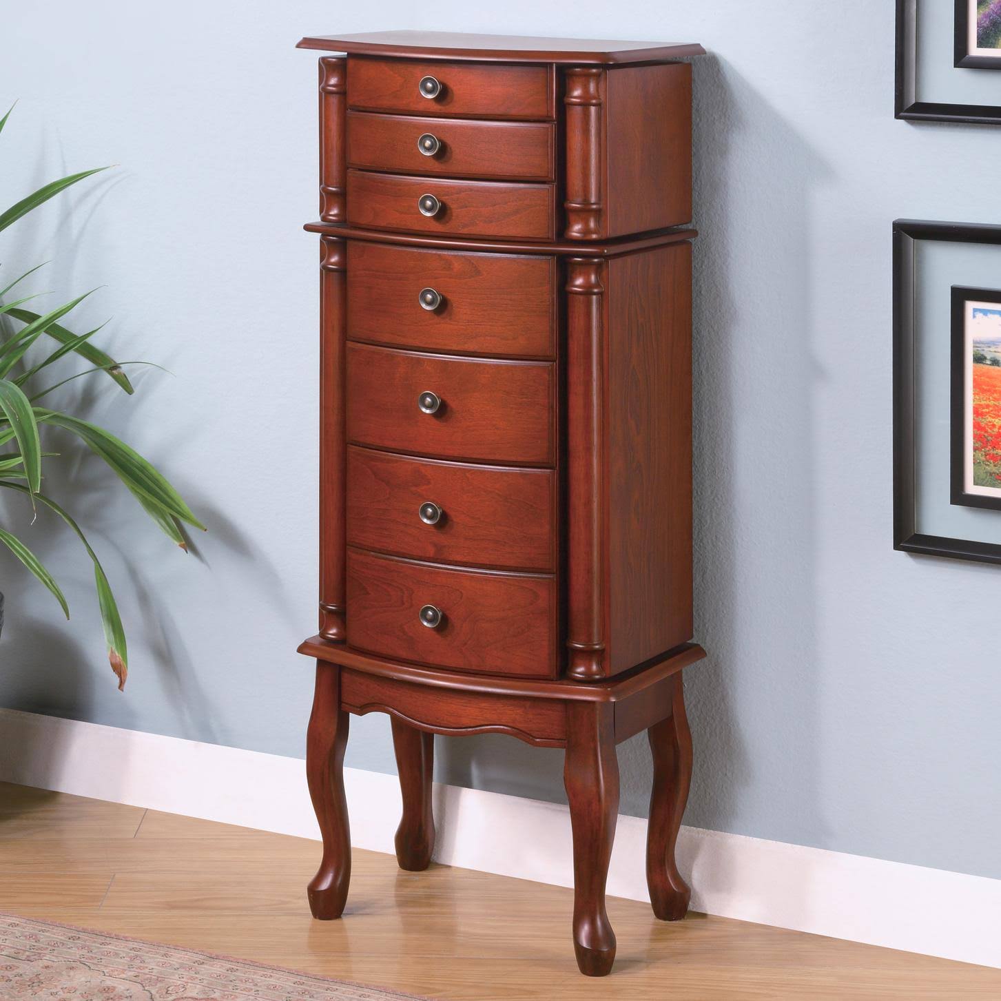 Coaster 900125 Warm Brown Jewelry Armoire