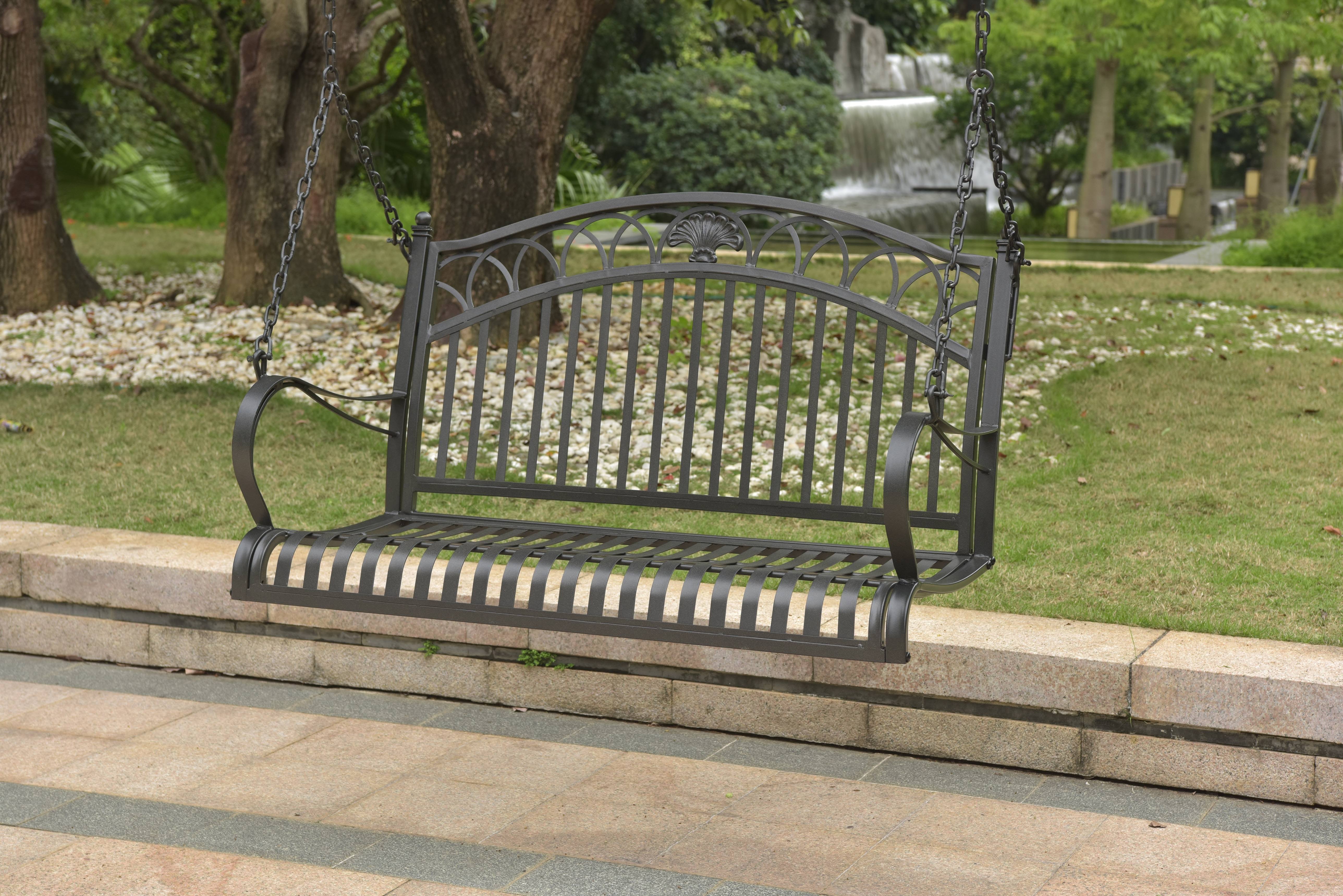 International Caravan Segovia Iron 2-Seater Porch Swing