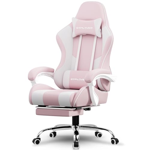 GTPLAYER Gaming Chair, Computer Chair with Footrest and Lumbar Support