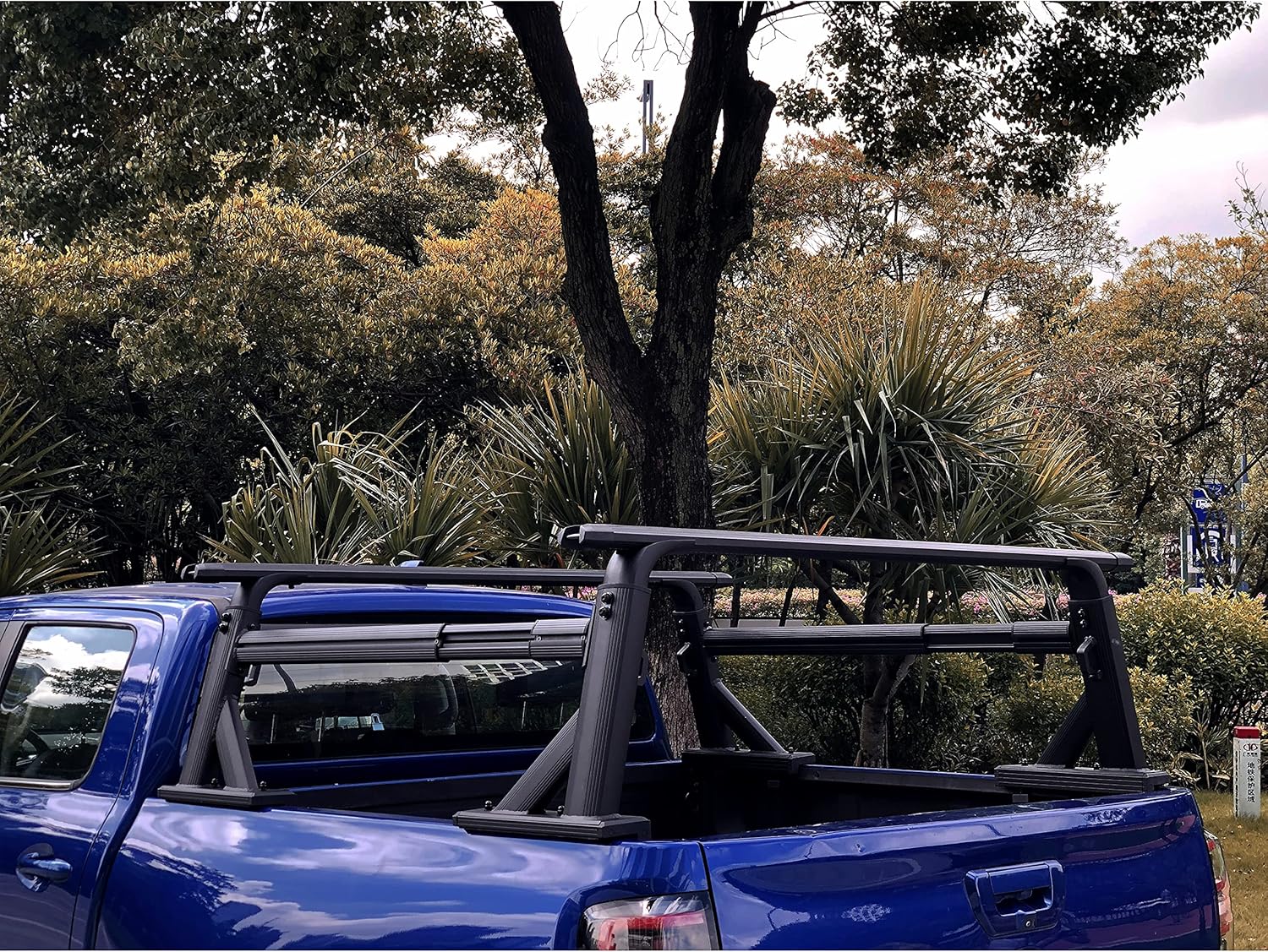Aluminum Retractable Truck Bed Rack Hauling Cargo Rack System Universal for Pickup Trucks No Drill & Clamp On