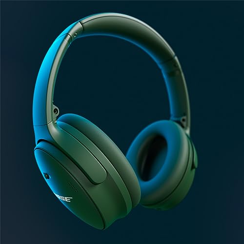 Bose QuietComfort Bluetooth Headphones, Wireless Headphones with Active Over Ear Noise Cancelling and Mic, Deep Bass, Up to 24 Hours of Playtime