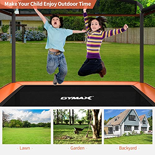 GYMAX Trampoline for Kids, 6FT Toddler Trampoline with Swing & Enclosure Safety Net