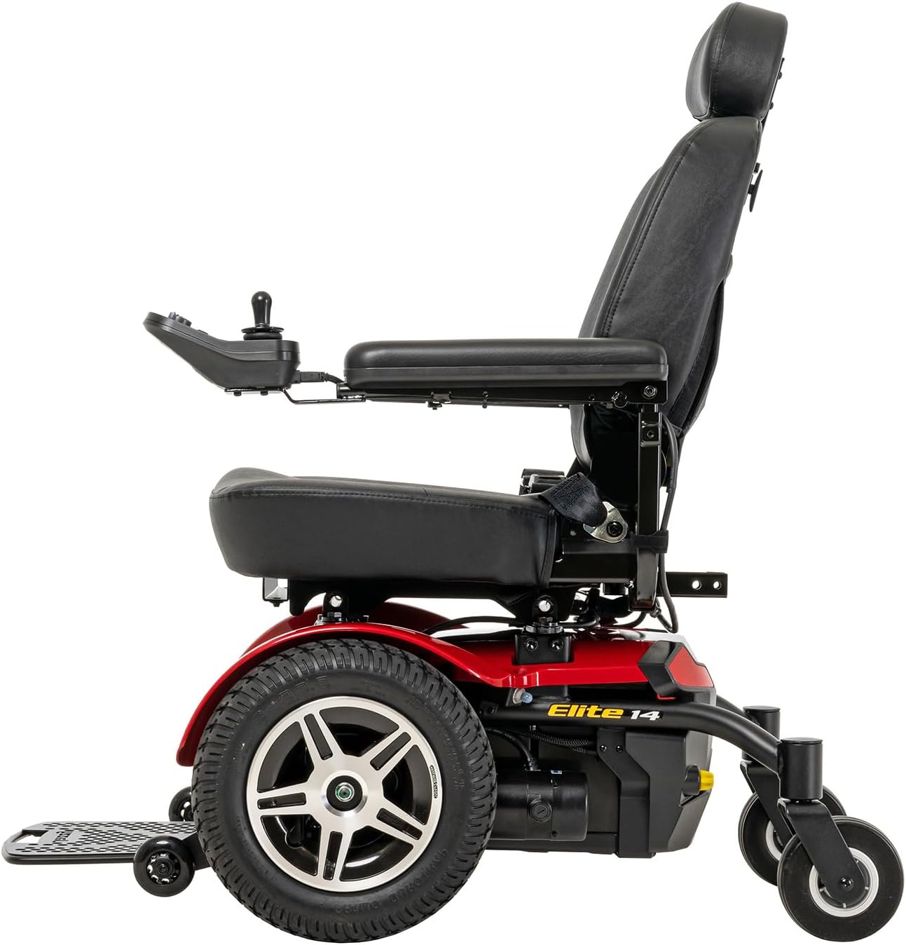 Pride Mobility Jazzy Elite 14 Group 2 Power Chair, Red, Front Wheel Drive, Motorized Electric Wheelchair for Adults, 300 lbs. WC, Up to 4 MPH