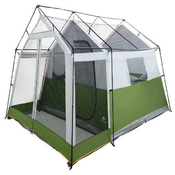 Ozark Trail 8-Person Family Cabin Camping Tent with Screen Porch and Carry Bag