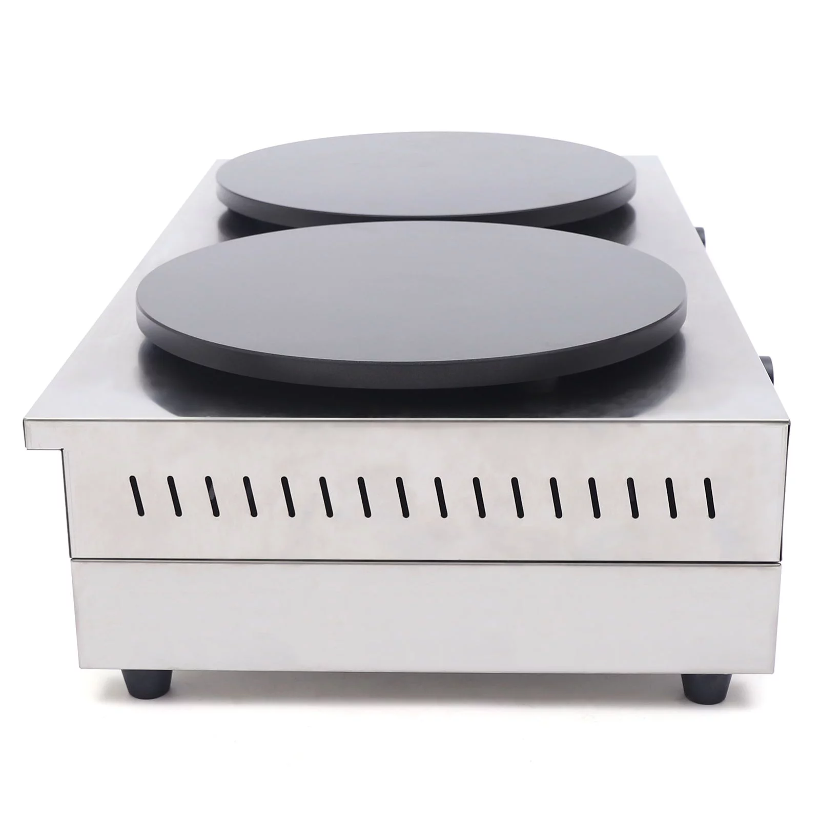 Wuzstar 16'' Commercial Crepe Maker,Electric Double Burner Pancake Baking Machine Adjustable Temperature 50-300℃(122-572℉)