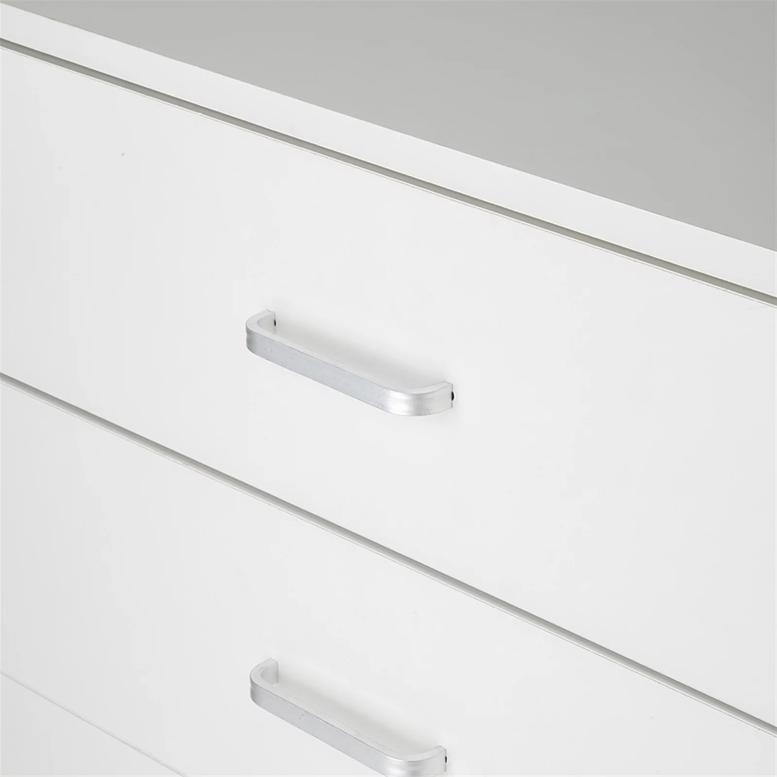 3-Drawer Dresser, White Chester Drawer Bedside Nightstand for Bedroom, Under Desk File Storage Cabinet for Office with Sliding Drawer Metal Handle