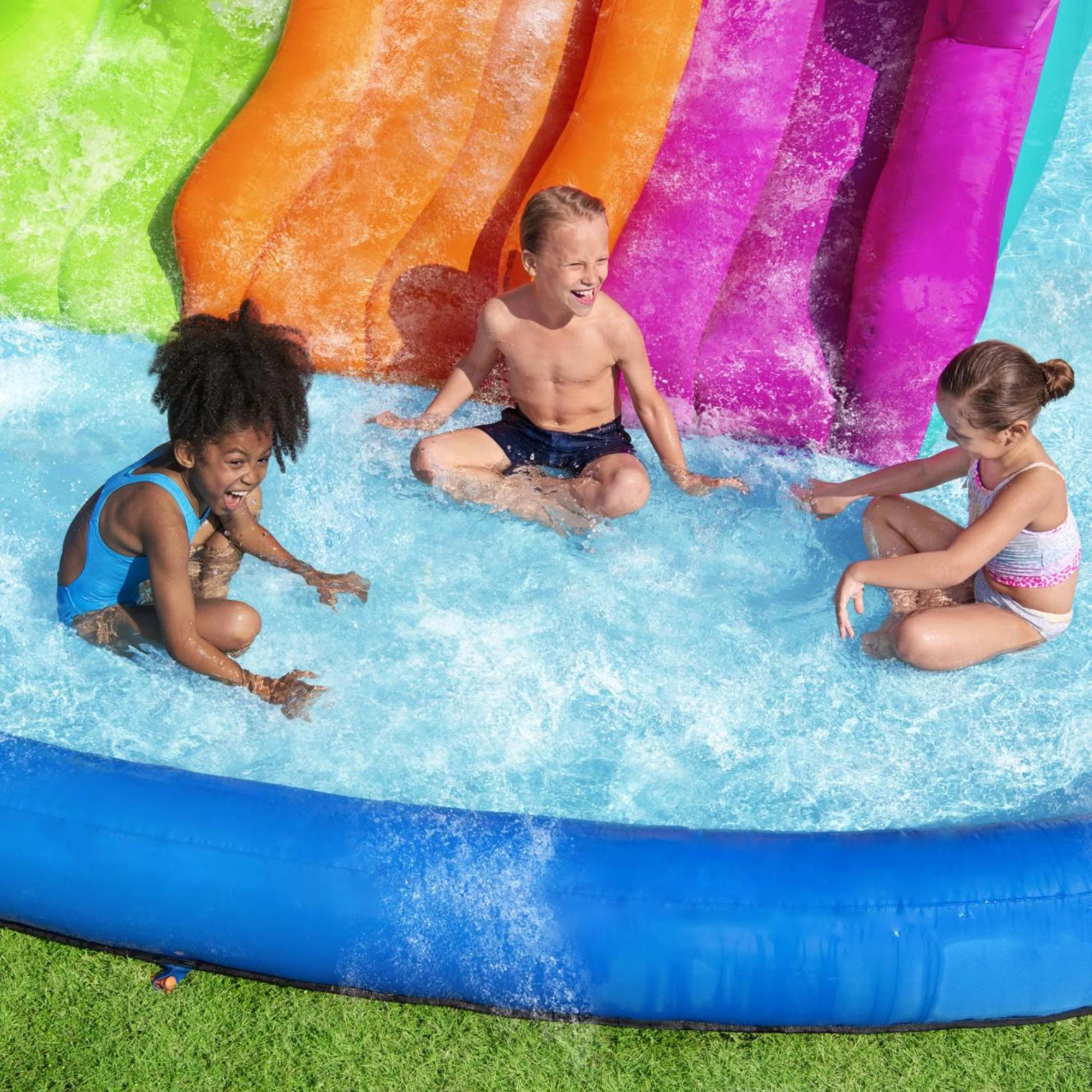 Bestway H2OGO! Triple Splash Course Inflatable Mega Water Park with Inflatable Water Slide