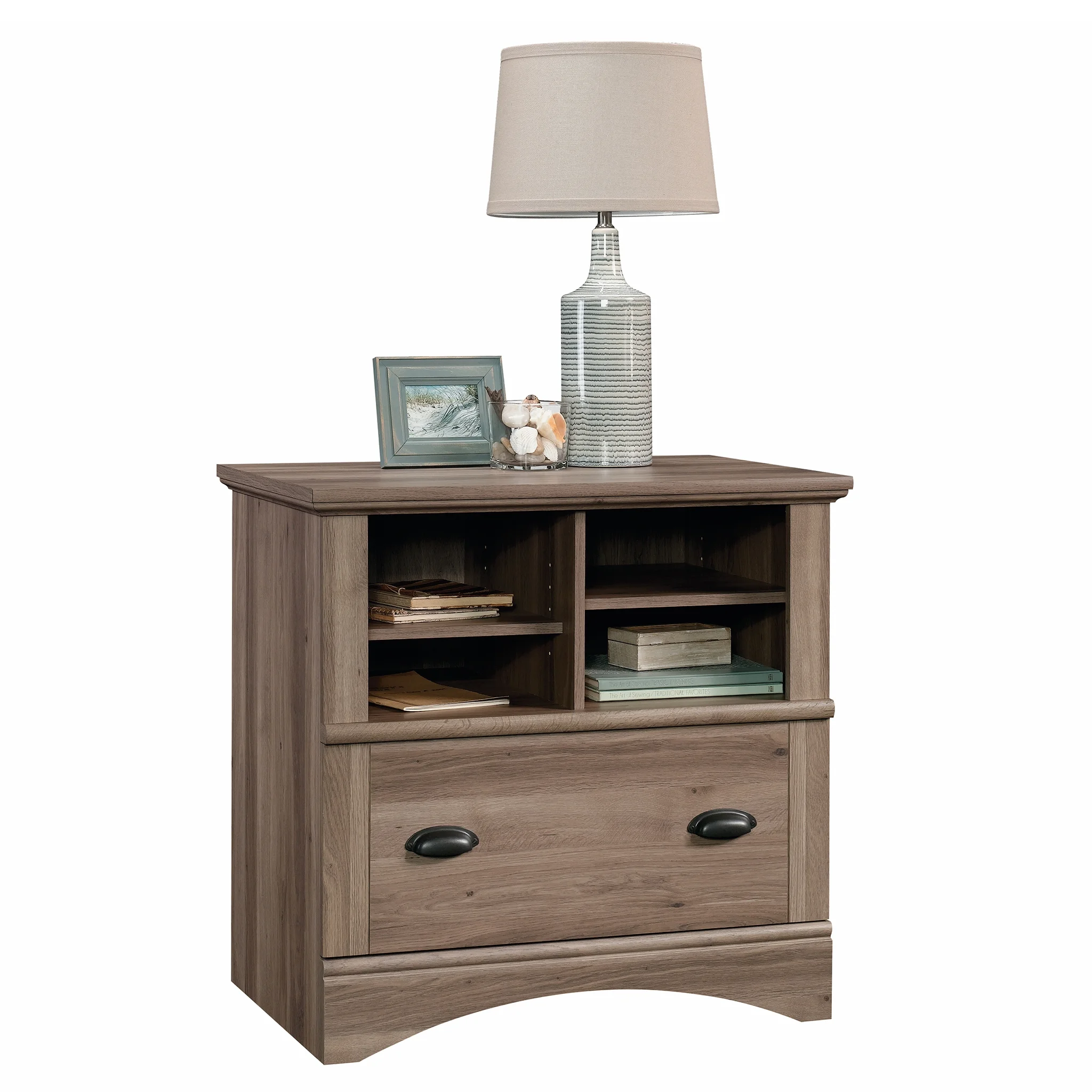 Sauder Harbor View Lateral File, Salt Oak Finish